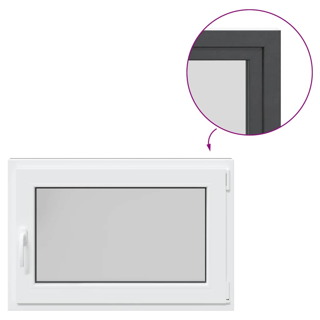 Basement Window "RISOR" 90x60 cm Tilt&Turn DIN Right Anthracite