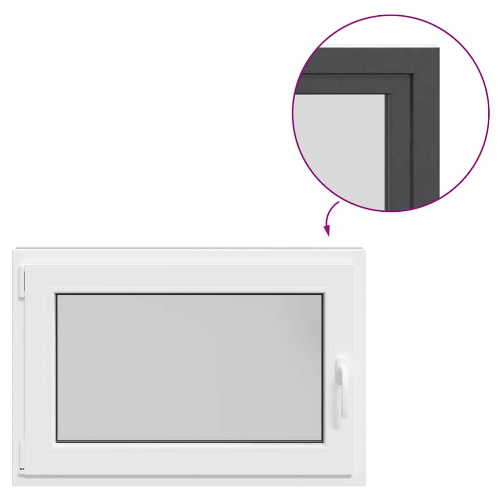 Basement Window RISOR 90x60 cm Tilt&Turn DIN Left Anthracite