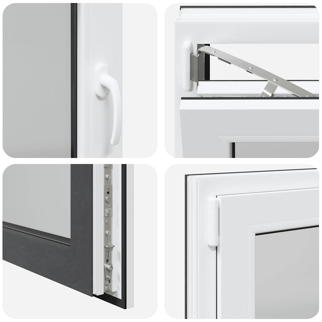 Basement Window RISOR 90x60 cm Tilt&Turn DIN Left Anthracite