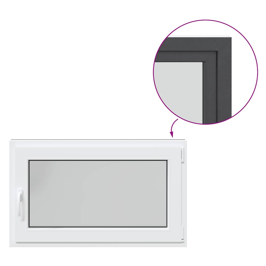 Basement Window "RISOR" 100x50 cm Tilt&Turn DIN Right Anthracite