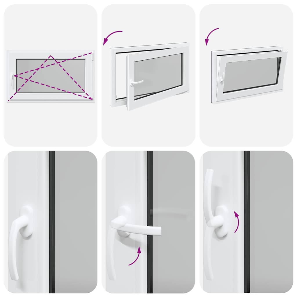 Basement Window "RISOR" 100x50 cm Tilt&Turn DIN Right Anthracite