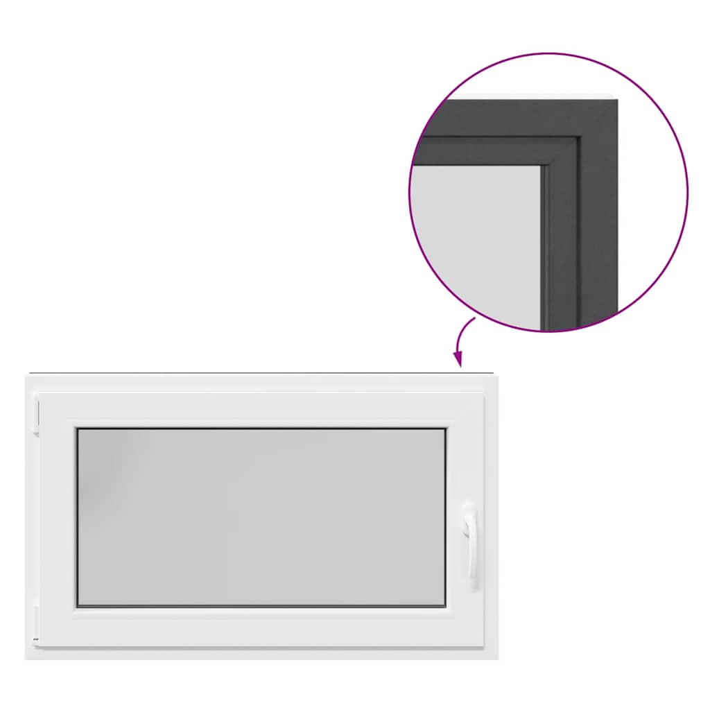 Basement Window "RISOR" 100x50 cm Tilt&Turn DIN Left Anthracite