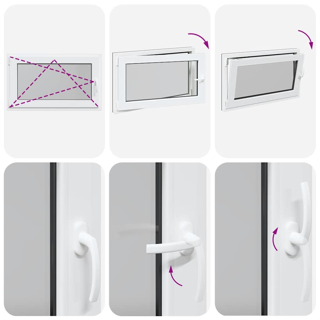 Basement Window "RISOR" 100x50 cm Tilt&Turn DIN Left Anthracite