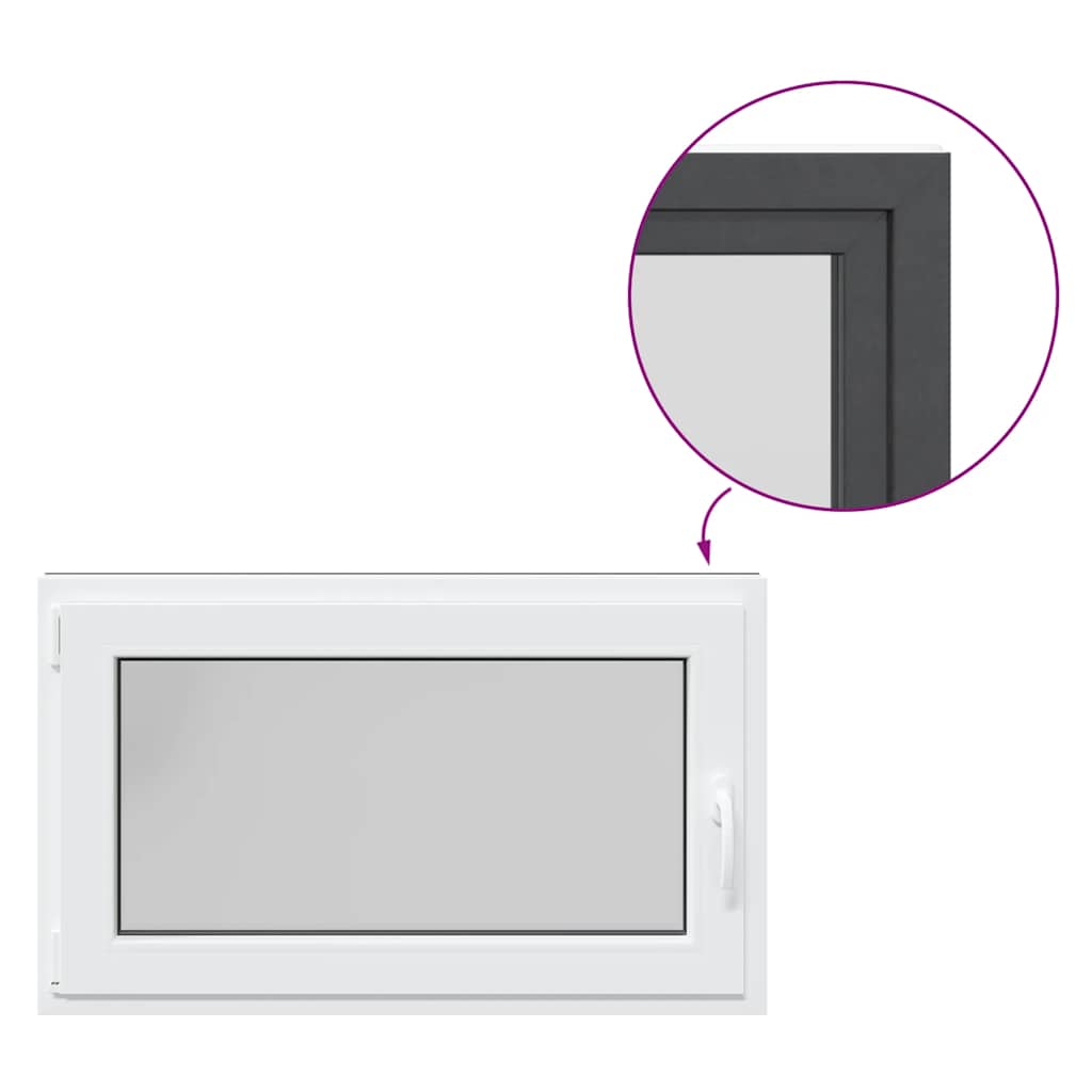 Basement Window "RISOR" 100x70 cm Tilt&Turn DIN Left Anthracite