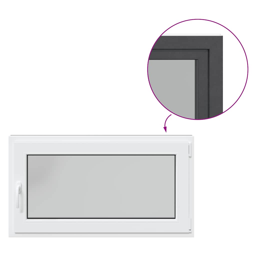Basement Window "RISOR" 110x50 cm Tilt&Turn DIN Right Anthracite