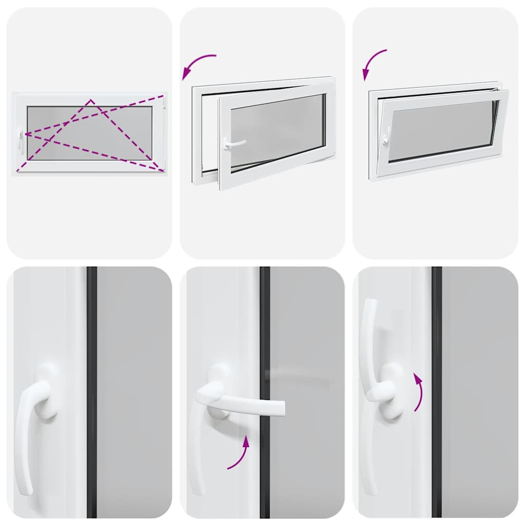 Basement Window "RISOR" 110x50 cm Tilt&Turn DIN Right Anthracite