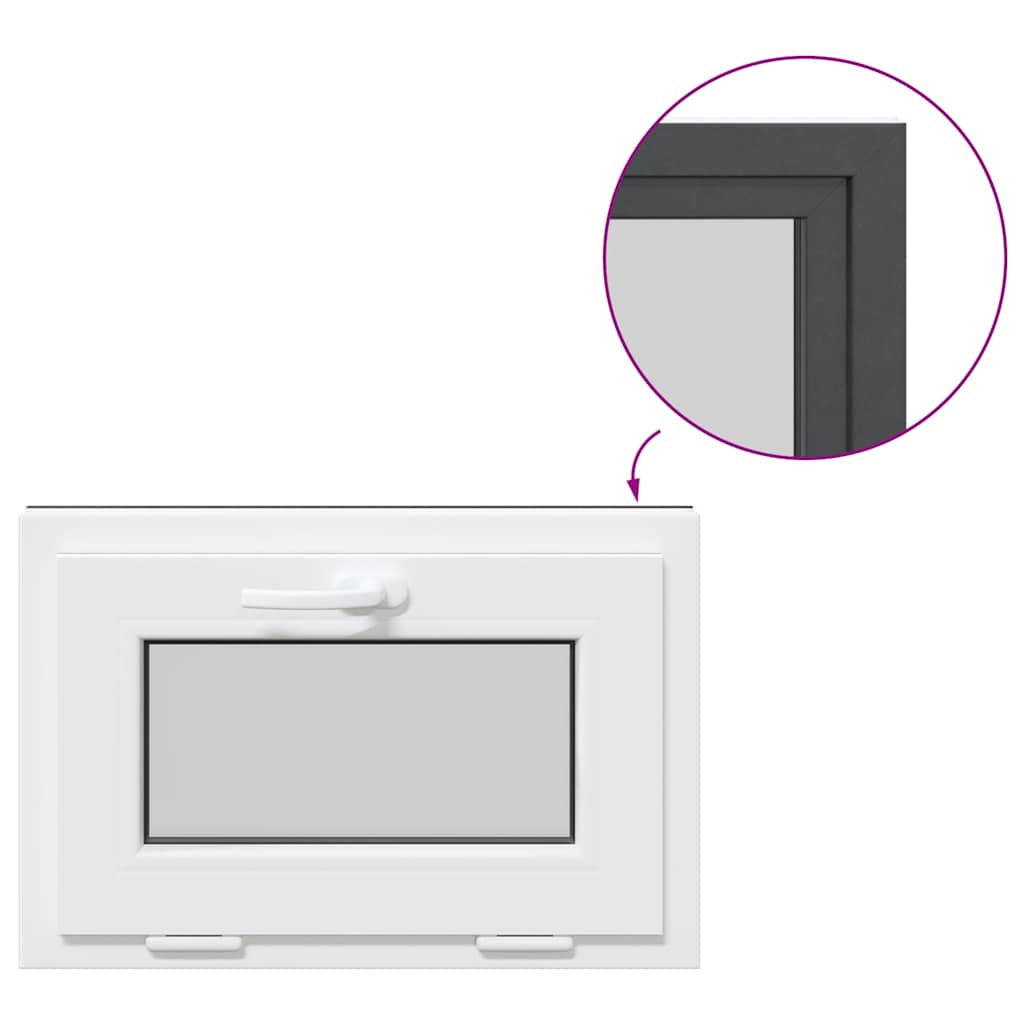 Basement Window RISOR 60x40 cm Tilt 3 Glazing Anthracite