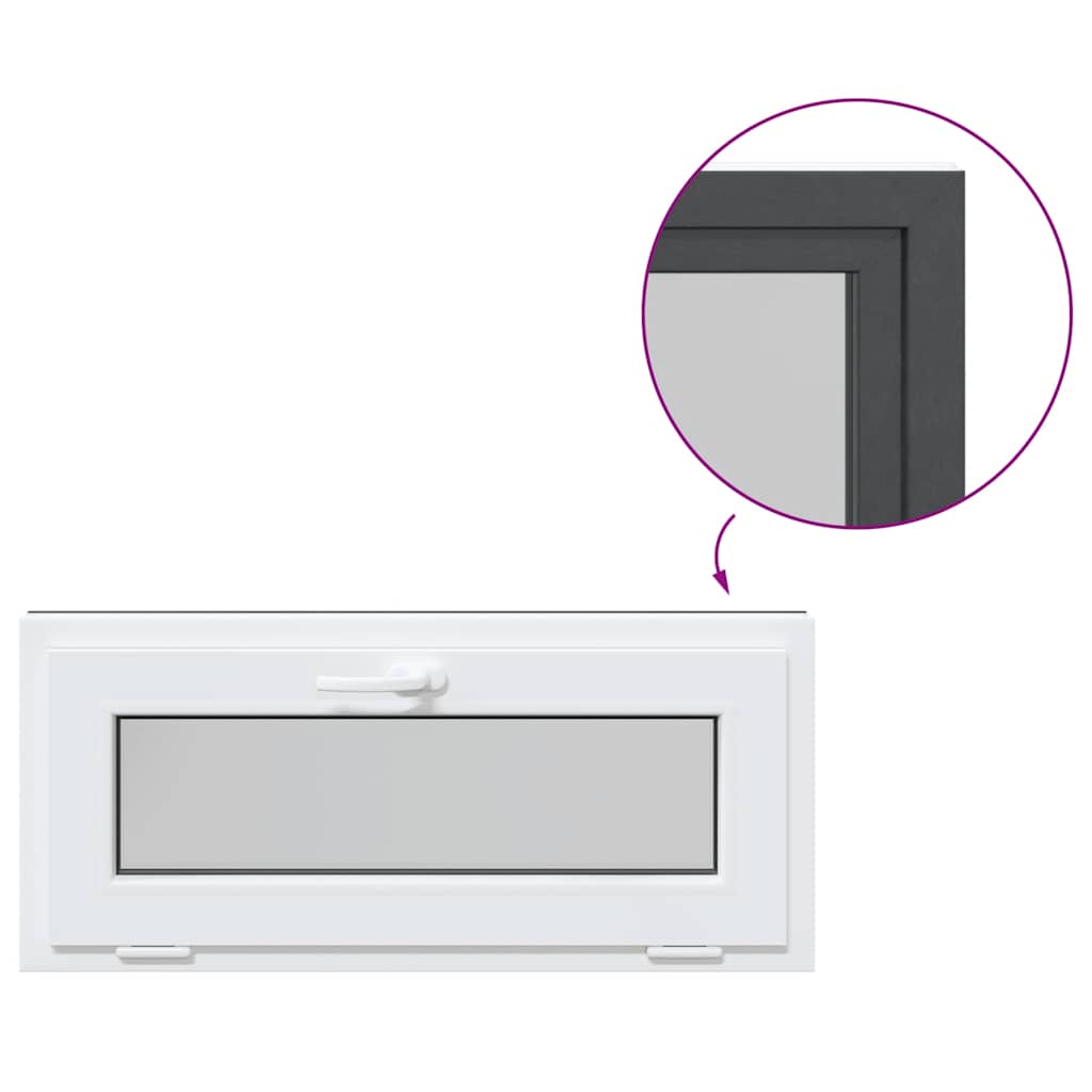 Basement Window RISOR 90x40 cm Tilt 3 Glazing Anthracite