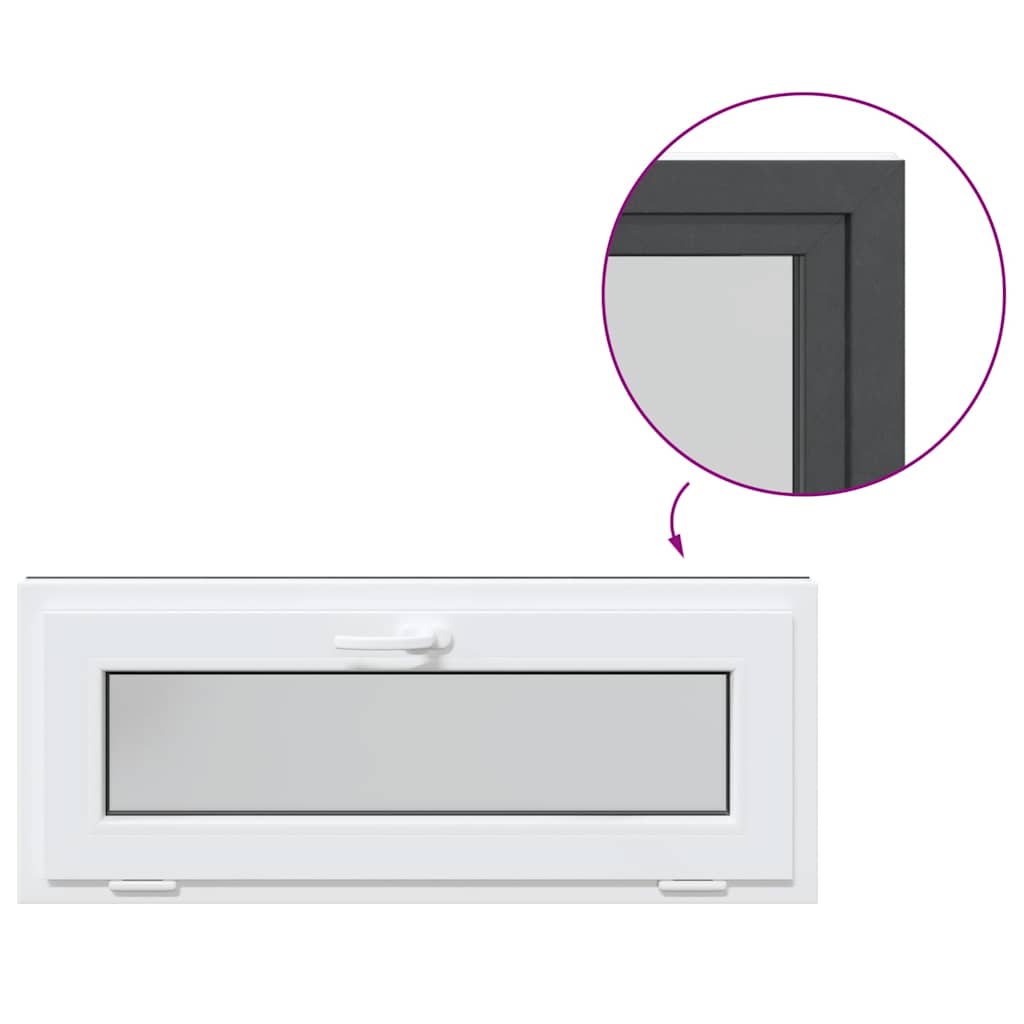 Basement Window RISOR 110x40 cm Tilt 3 Glazing Anthracite