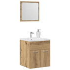 2 Piece Bathroom Furniture Set Artisan Oak Engineered Wood