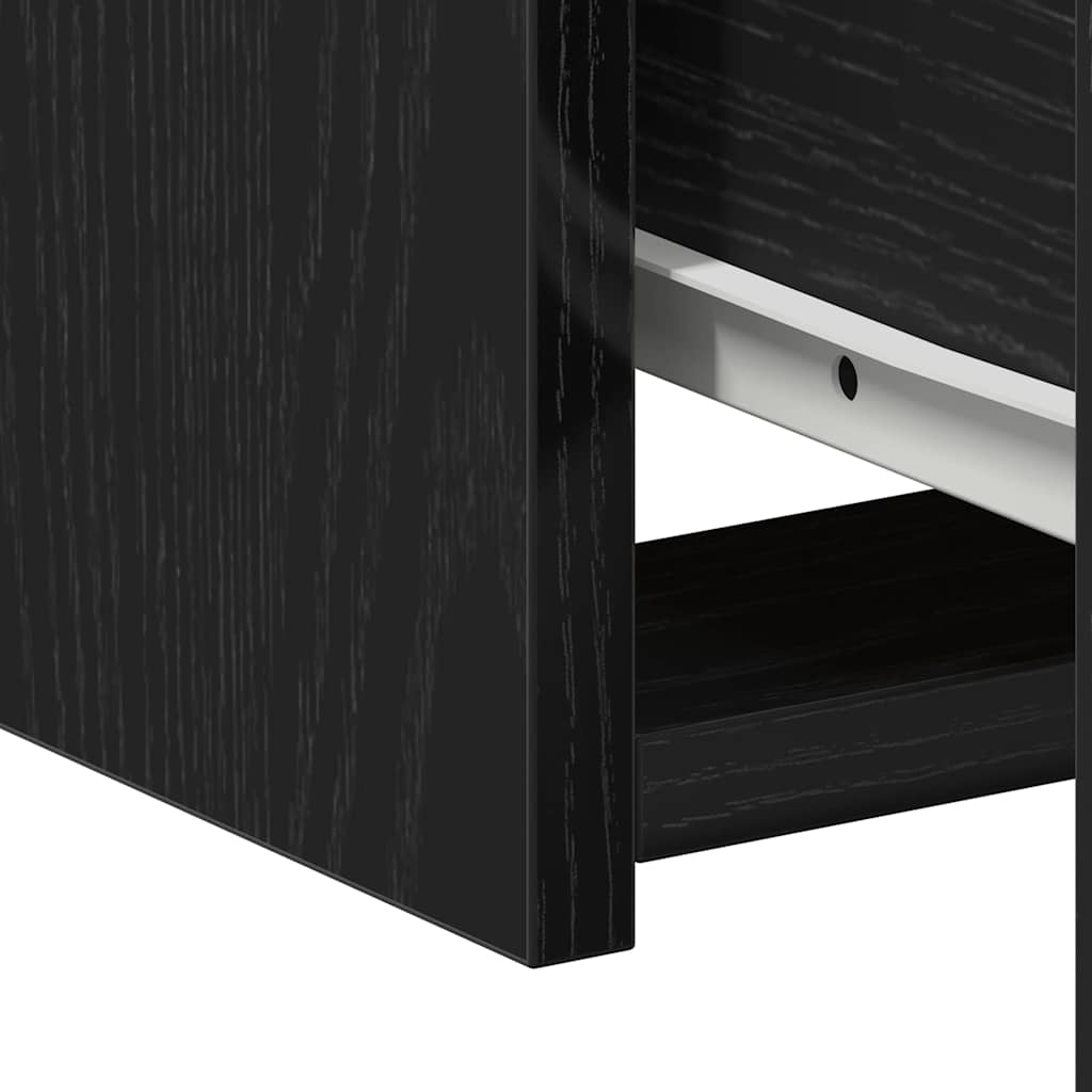 Nightstand 2 pcs Black Oak 50 x 32 x 60cm Engineered Wood