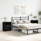 Nightstand 2 pcs Black Oak 50 x 32 x 60cm Engineered Wood