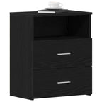 Nightstand 2 pcs Black Oak 50 x 32 x 60cm Engineered Wood
