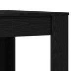 Dining Table Black Oak 140 x 74.5 x 76 cm Poly Rattan
