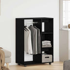 Wardrobe Black Oak 80x40x110 cm Engineered Wood