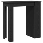 Bar Table with Storage Rack Black Oak 102x50x103.5 cm