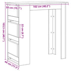 Bar Table with Storage Rack Black Oak 102x50x103.5 cm