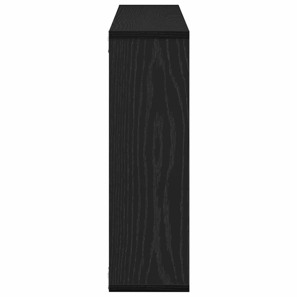 Wall Shelf Black Oak 85 x 16 x 52.5 cm Engineered Wood
