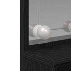 Dressing Table Black Oak 86.5 x 35 x 136 cm Engineered Wood