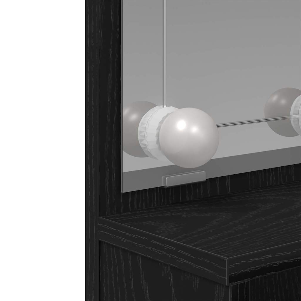 Dressing Table Black Oak 86.5 x 35 x 136 cm Engineered Wood