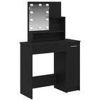 Dressing Table Black Oak 86.5 x 35 x 136 cm Engineered Wood
