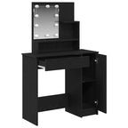 Dressing Table Black Oak 86.5 x 35 x 136 cm Engineered Wood