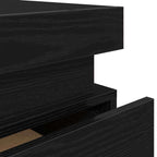 Bedside Cabinet Black Oak 35 x 39 x 55 cm Engineered wood