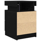 Bedside Cabinet Black Oak 35 x 39 x 55 cm Engineered wood