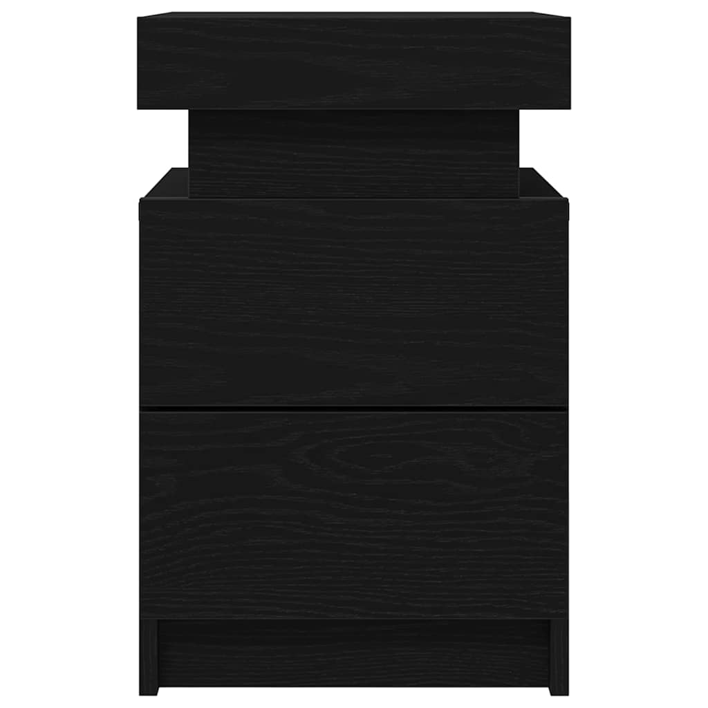 Bedside Cabinet Black Oak 35 x 39 x 55 cm Engineered wood