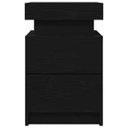 Bedside Cabinet Black Oak 35 x 39 x 55 cm Engineered wood