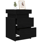 Bedside Cabinet Black Oak 35 x 39 x 55 cm Engineered wood