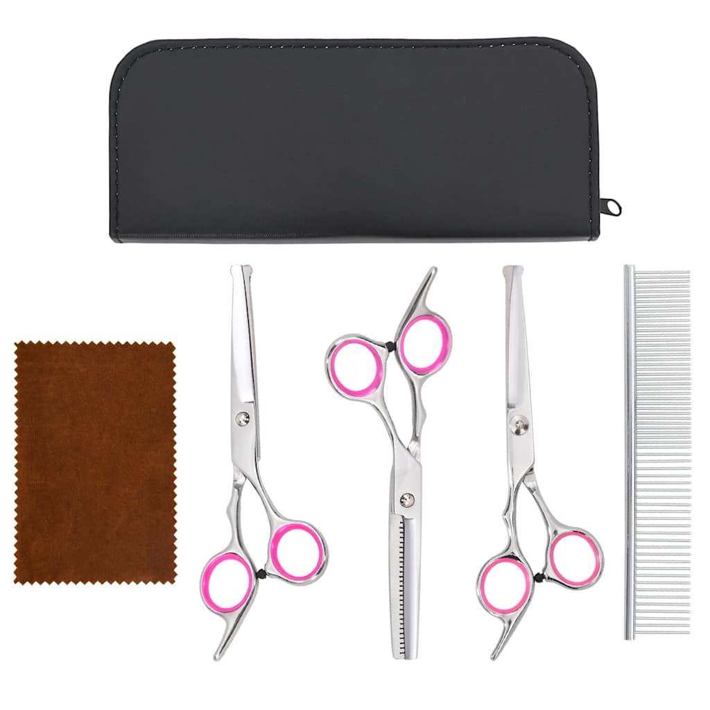 4 Piece Dog Grooming Scissors Set Stainless Steel