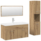 4 Piece Bathroom Furniture Set Artisan Oak Engineered Wood
