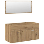 4 Piece Bathroom Furniture Set Artisan Oak Engineered Wood