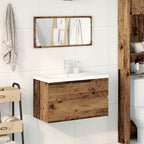 3 Piece Bathroom Furniture Set Old Wood Engineered Wood