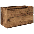 3 Piece Bathroom Furniture Set Old Wood Engineered Wood