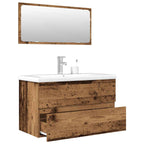 3 Piece Bathroom Furniture Set Old Wood Engineered Wood