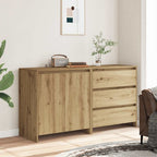 2 Piece Sideboard Artisan Oak Engineered Wood