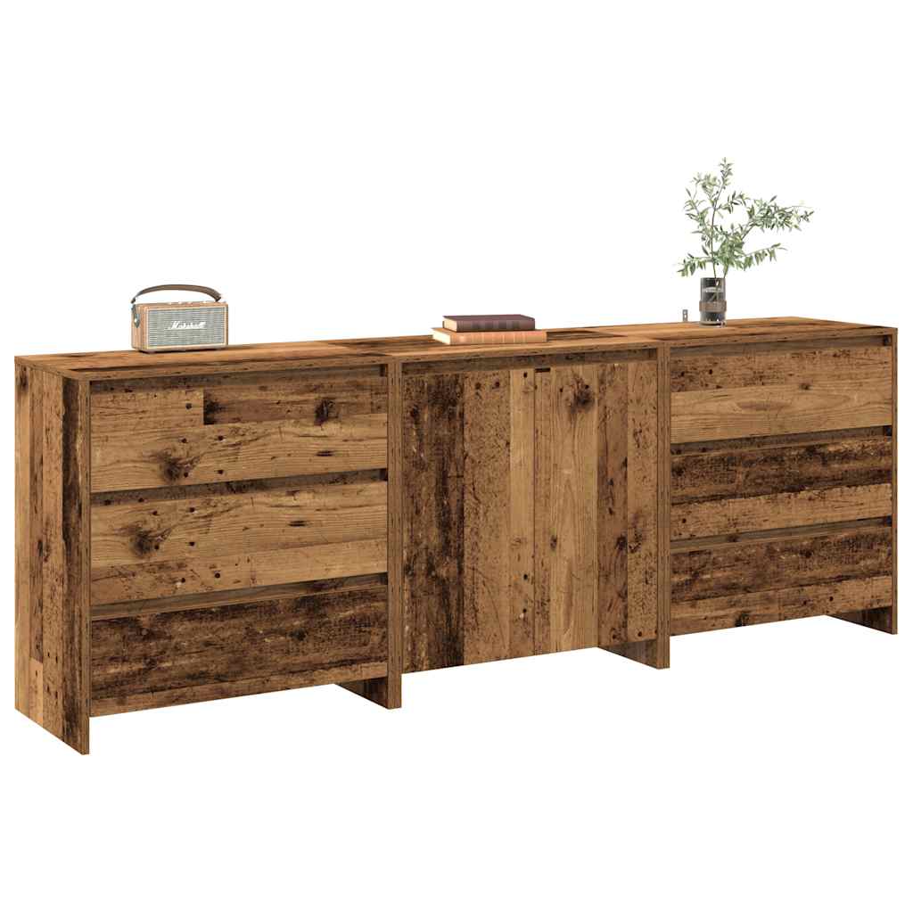 3 Piece Sideboard Engineered Wood