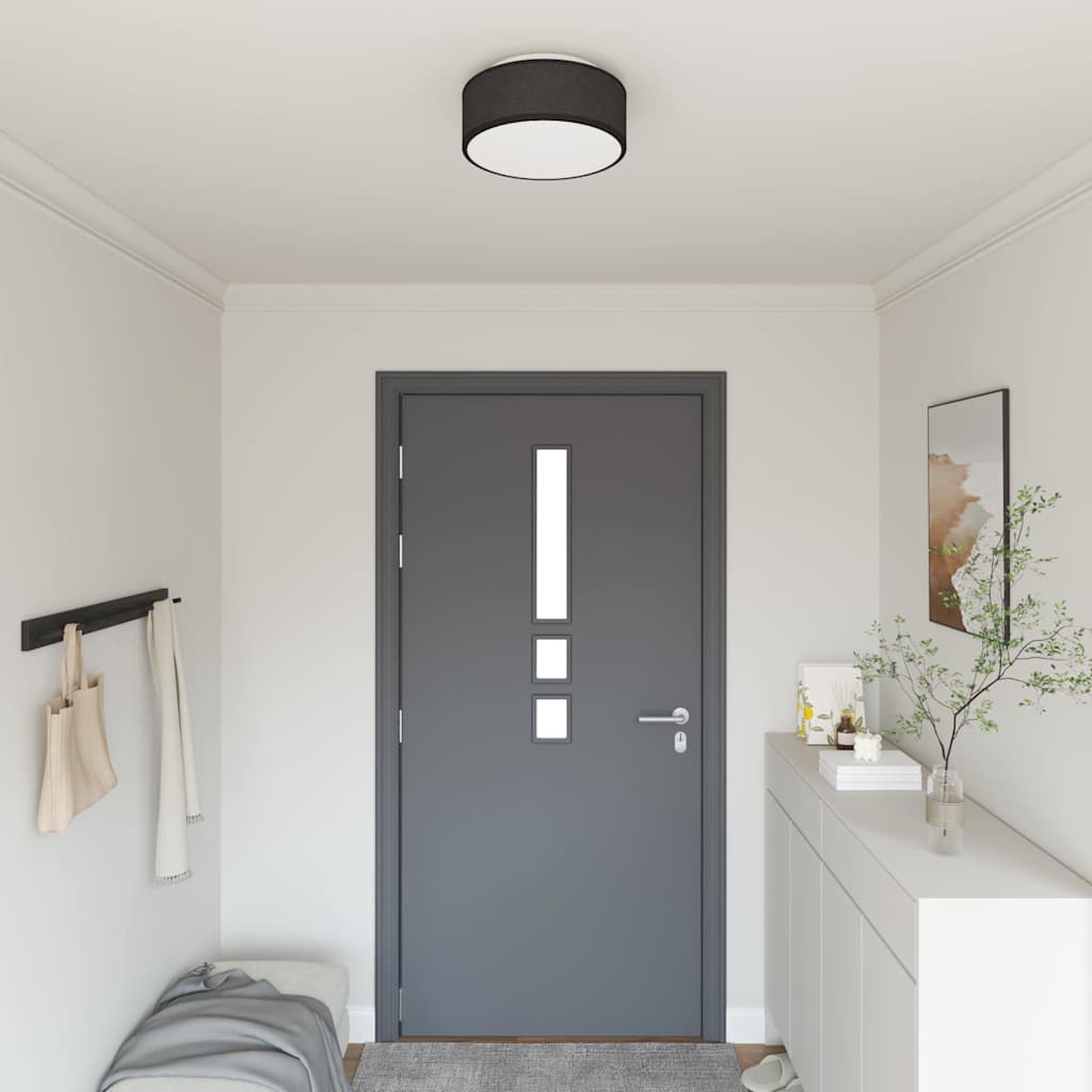 Ceiling Lamp with Spotlights Black 30 x 30 x 13.5 cm Fabric