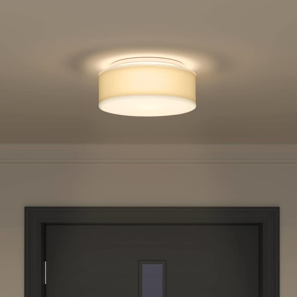 Ceiling Lamp with Spotlights White 30 x 30 x 13.5 cm Fabric