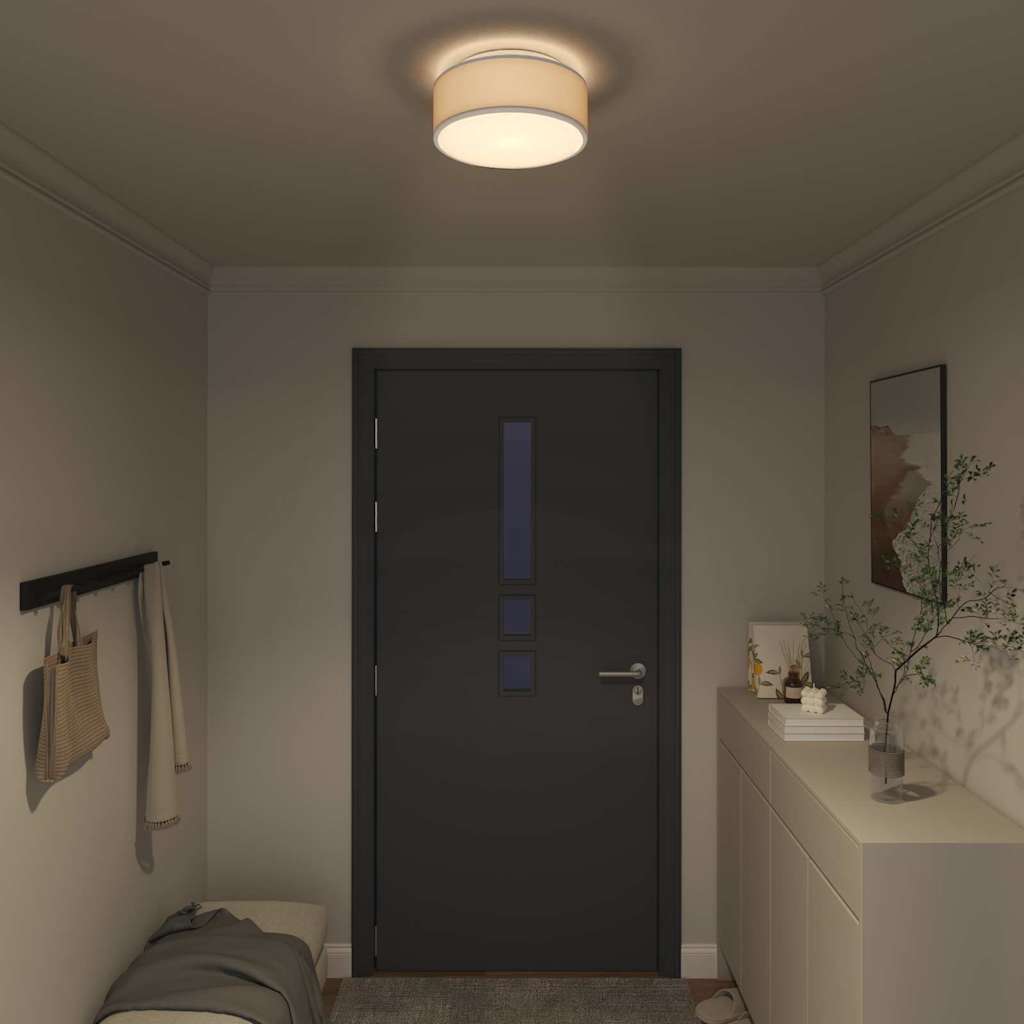 Ceiling Lamp with Spotlights Grey 30 x 30 x 13.5 cm Fabric