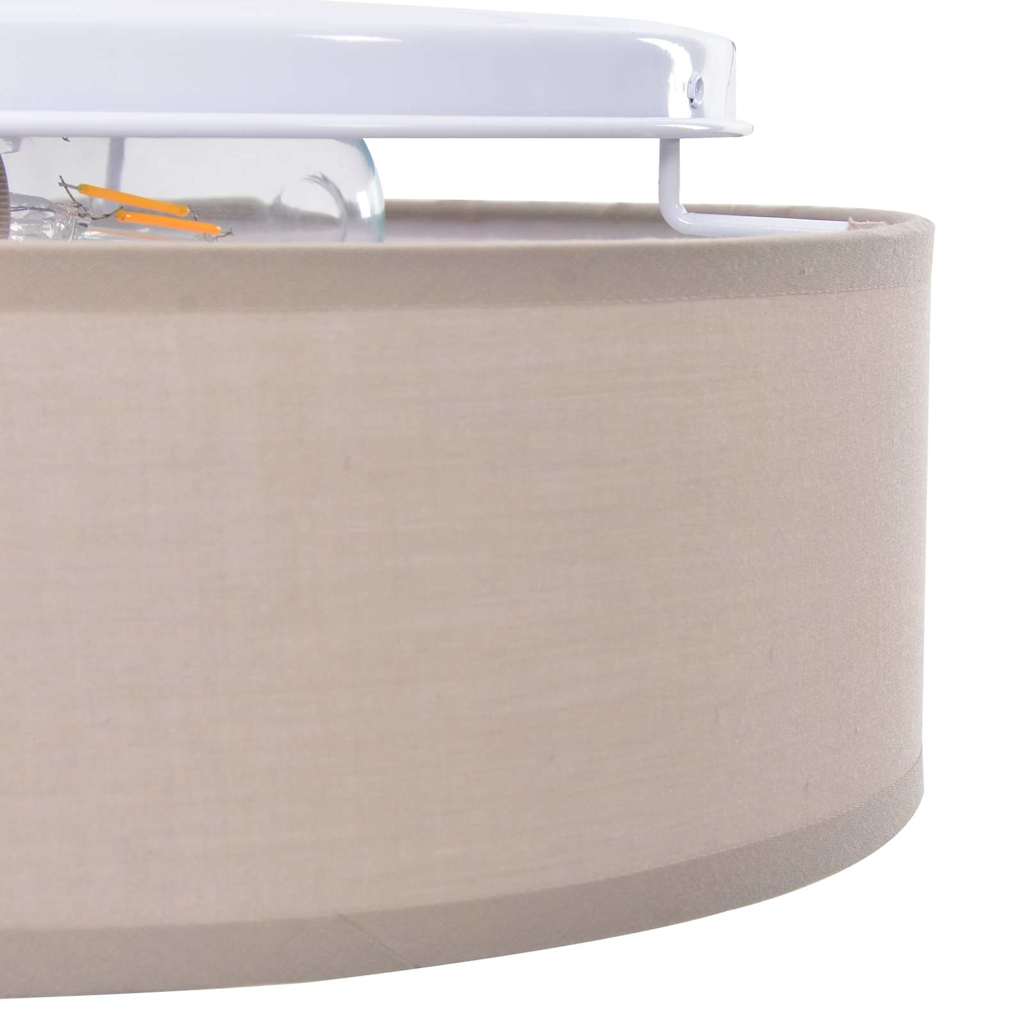 Ceiling Lamp with Spotlights Taupe 30 x 30 x 13.5 cm Fabric