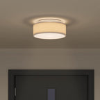 Ceiling Lamp with Spotlights Taupe 30 x 30 x 13.5 cm Fabric