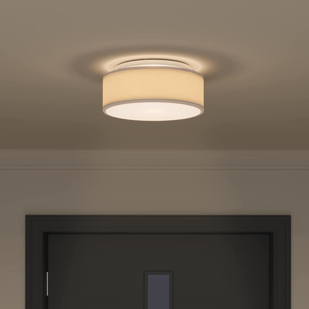Ceiling Lamp with Spotlights Taupe 30 x 30 x 13.5 cm Fabric