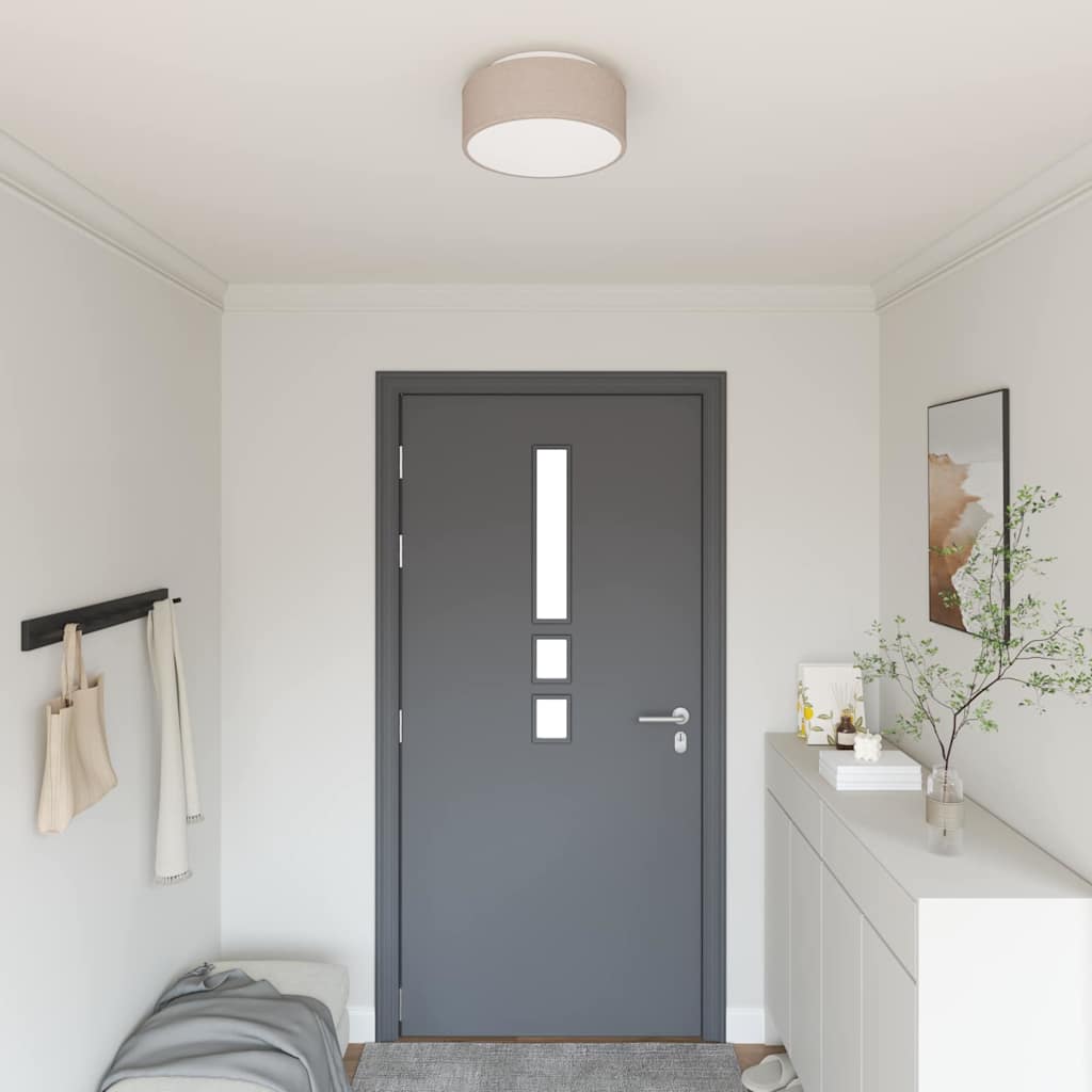 Ceiling Lamp with Spotlights Taupe 30 x 30 x 13.5 cm Fabric