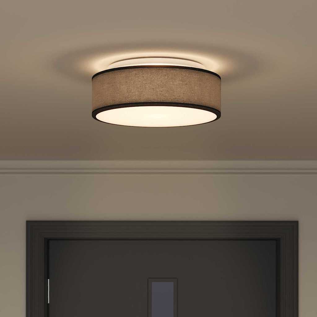 Ceiling Lamp with Spotlights Black 38 x 38 x 13.5 cm Fabric