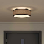 Ceiling Lamp with Spotlights Black 38 x 38 x 13.5 cm Fabric