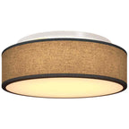 Ceiling Lamp with Spotlights Black 38 x 38 x 13.5 cm Fabric