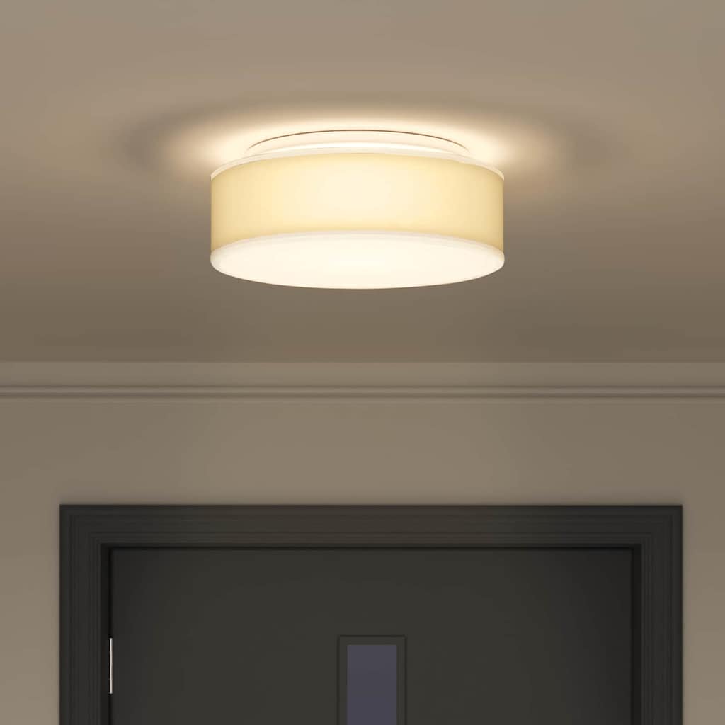 Ceiling Lamp with Spotlights White 38 x 38 x 13.5 cm Fabric